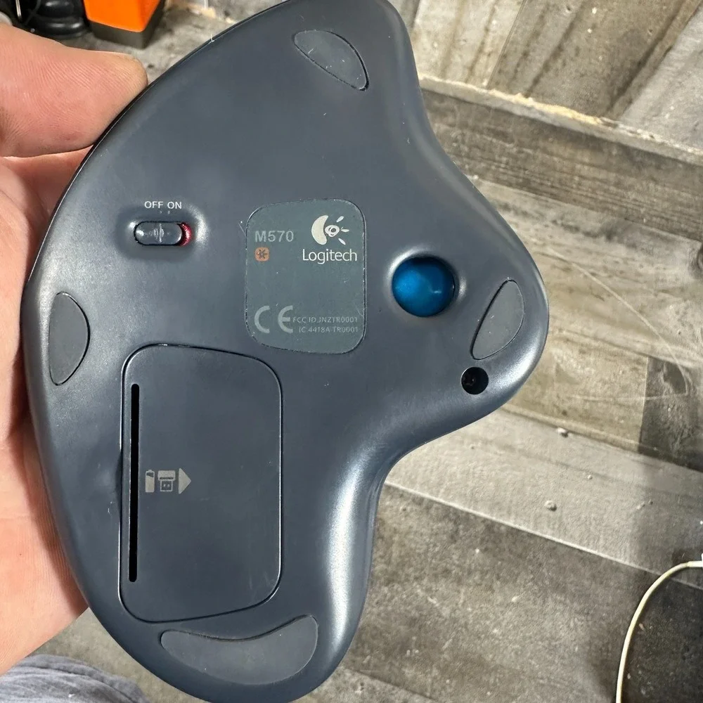 Logitech M570 Wireless Trackball Mouse Black with Dongle